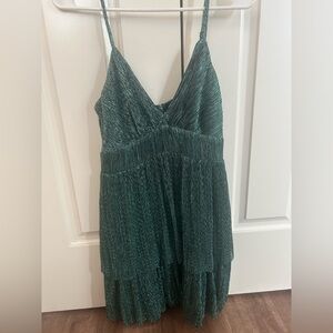 Sparky green layered dress